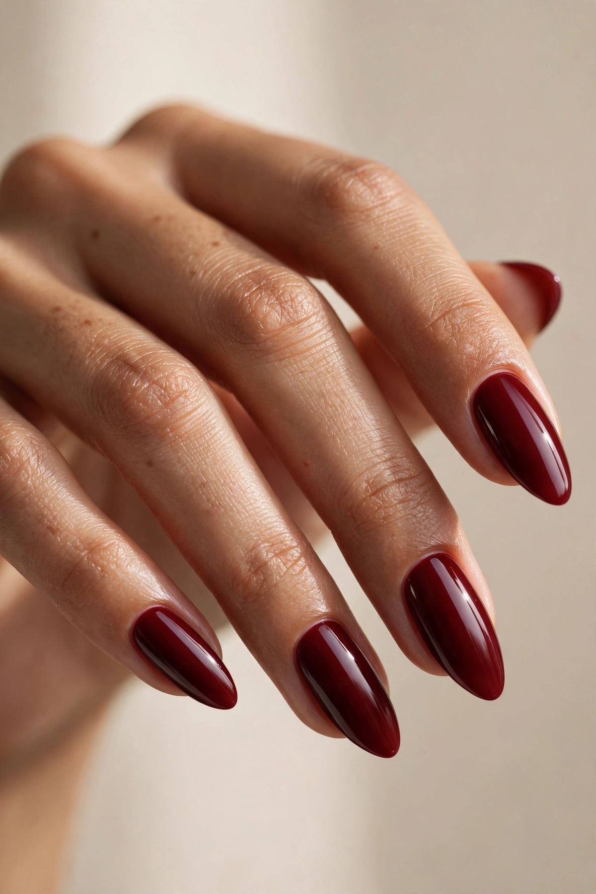 Magna Beauty BAD BLOOD press-on nails worn