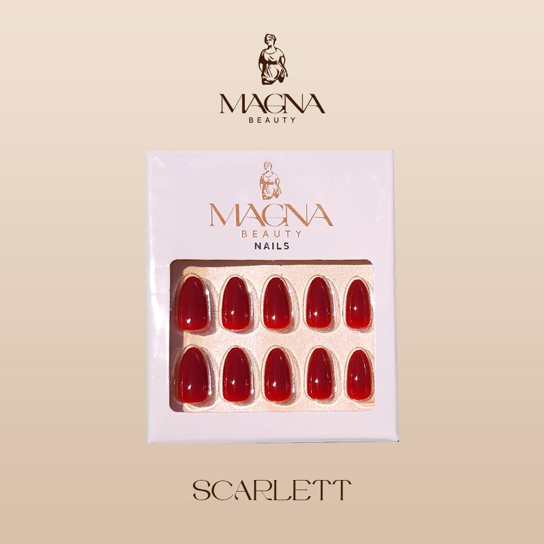 Magna Beauty Premium Press-On Nails – Scarlett