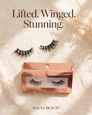 Magna Beauty Wing lashes and box: Lifted. Winged. Stunning.