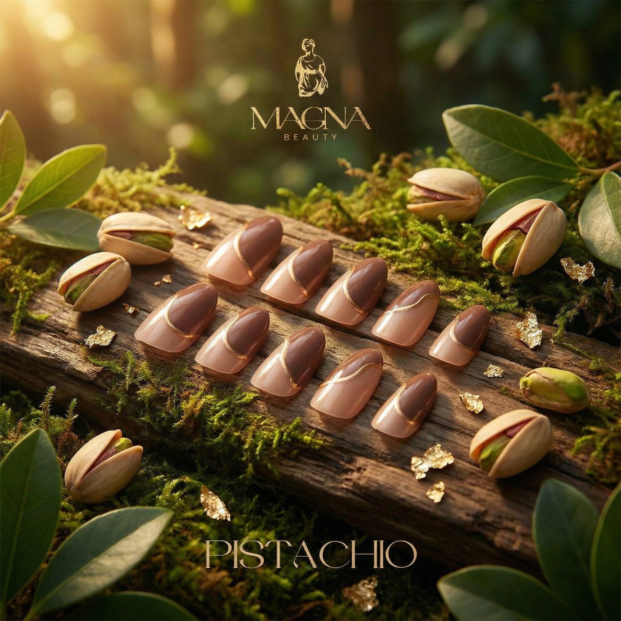 Magna Beauty Premium Press-On Nails – Pistachio