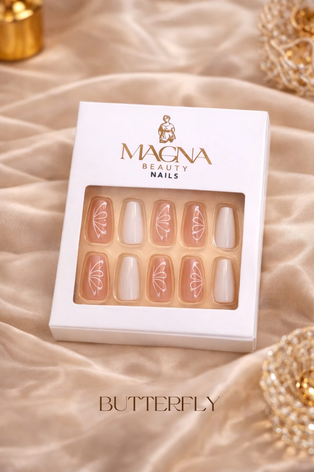 Magna Beauty Premium Press-On Nails – Butterfly