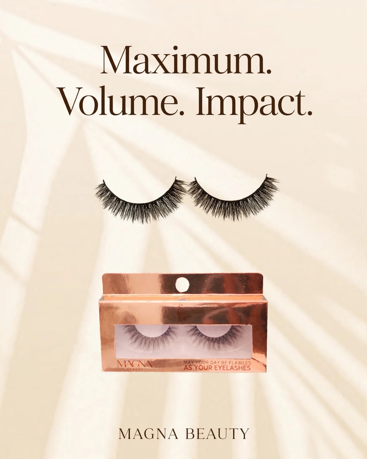 Magna Beauty Extra 4 lashes and box: Maximum. Volume. Impact.